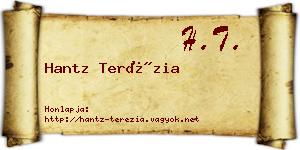 Hantz Terézia névjegykártya